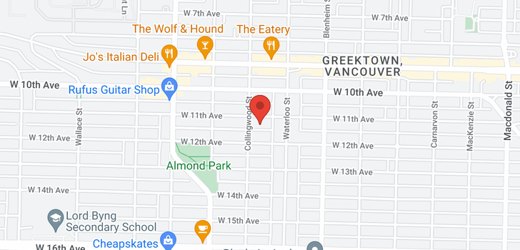 map of 3460 W 11TH AVENUE